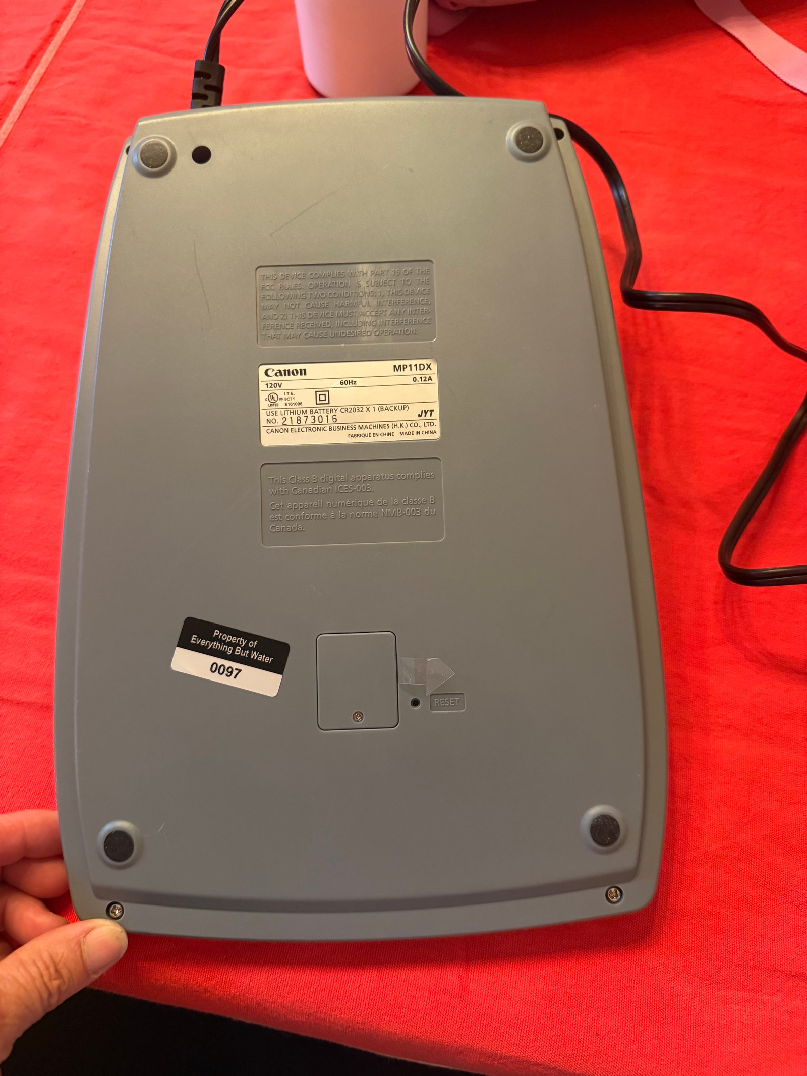 Calculadora de Mesa com Impressora Canon MP11DX Prata (PEÇA ÚNICA)