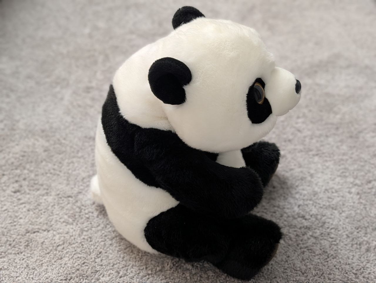 Urso Panda de Pelúcia Fofinho Preto e Branco