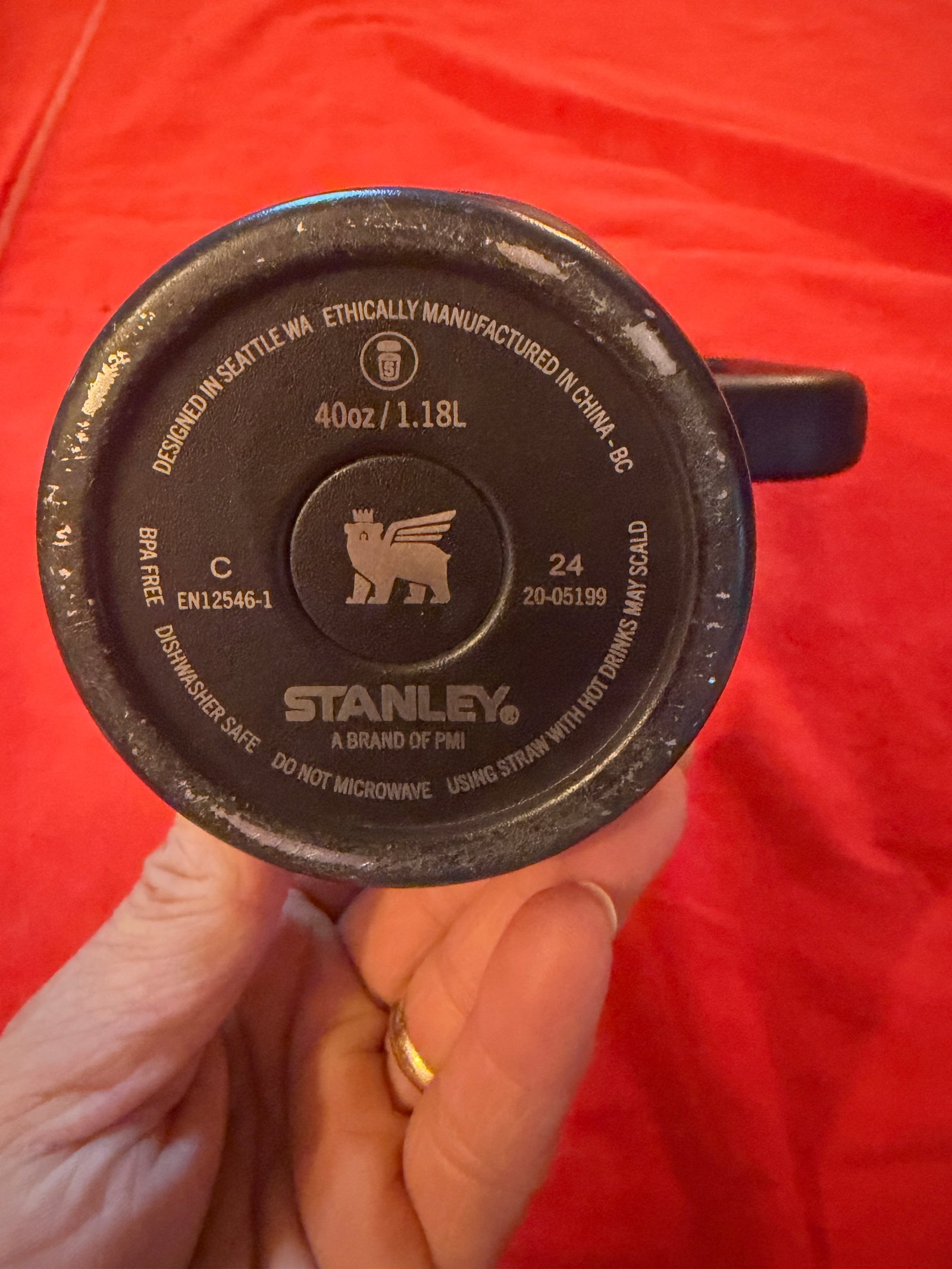 Copo Térmico Stanley 1,18L Preto com Alça e Canudo