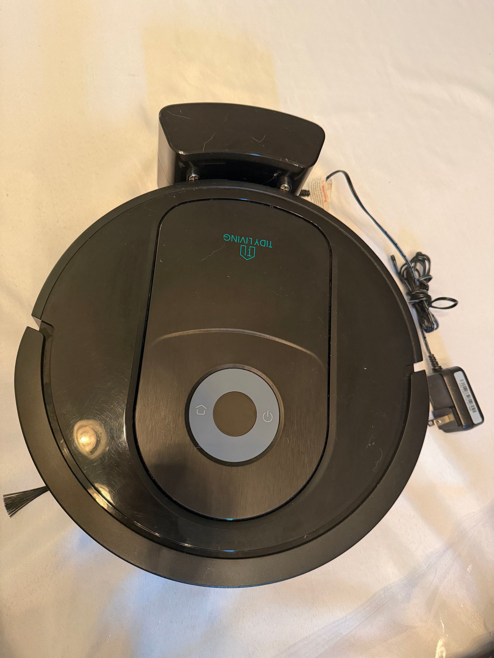 Aspirador de Pó Robô Tidy Living Preto com Base