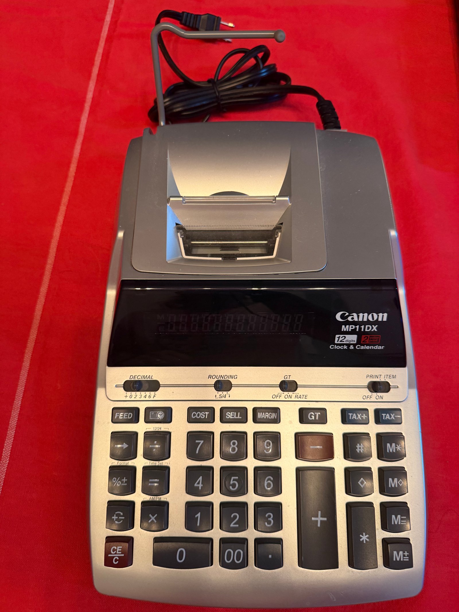 Calculadora de Mesa com Impressora Canon MP11DX Prata (PEÇA ÚNICA)