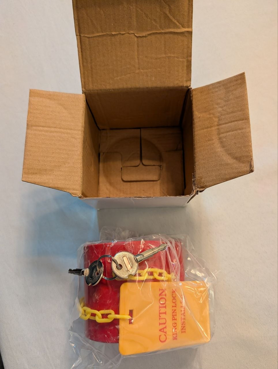 Trava de Segurança para Pino Rei de Carreta (Kingpin Lock) Winmax - Na Caixa