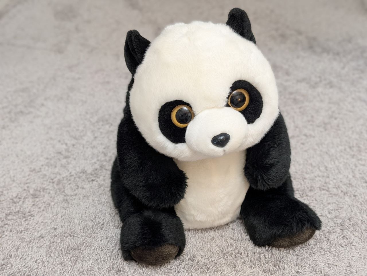 Urso Panda de Pelúcia Fofinho Preto e Branco
