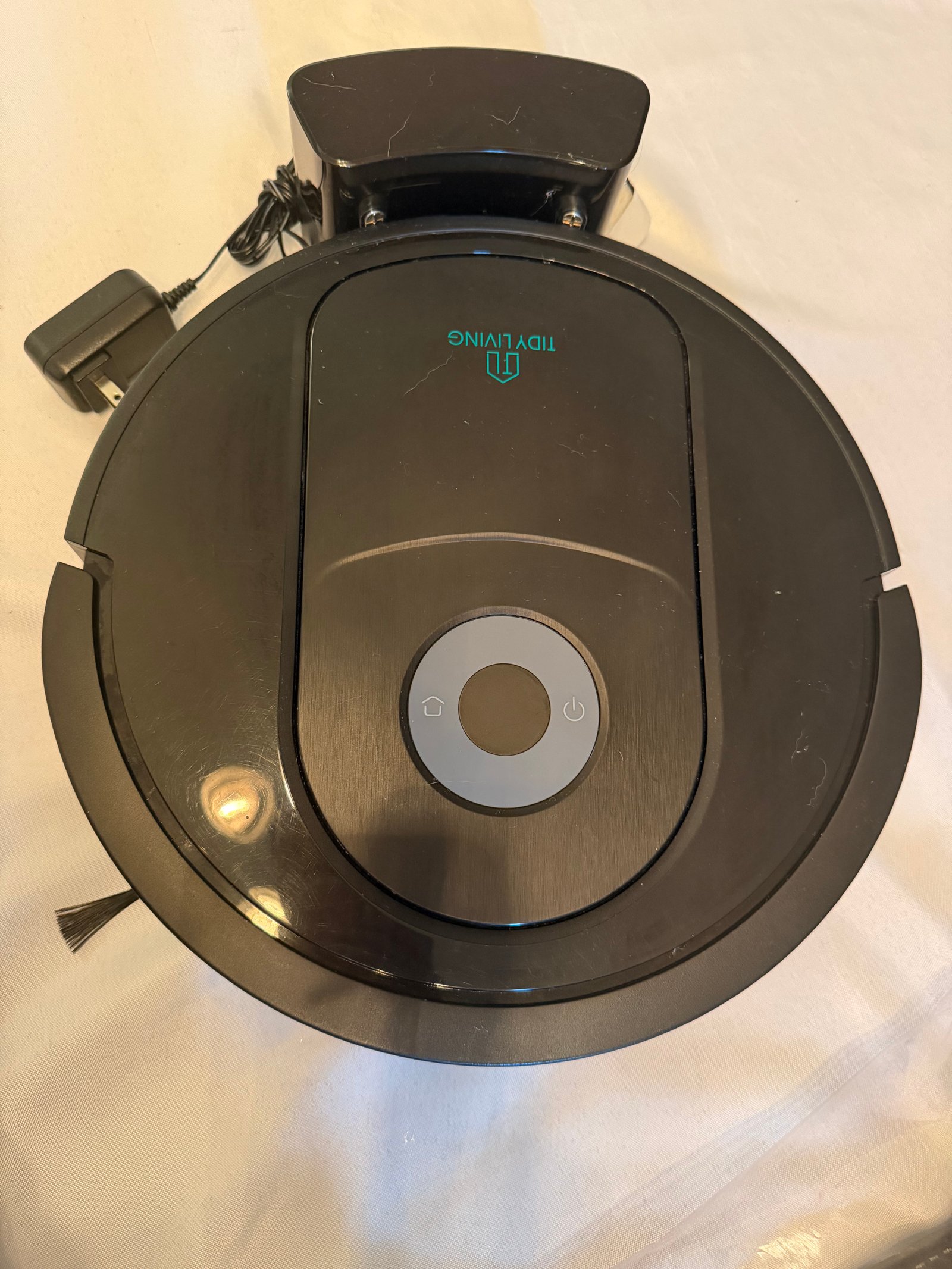 Aspirador de Pó Robô Tidy Living Preto com Base